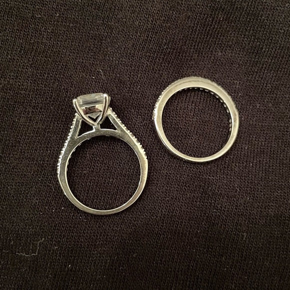 Silver wedding ring set from bitter sweet - Picture 5 of 11